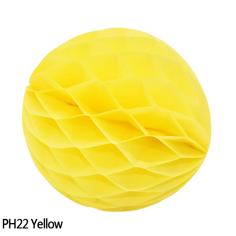 PH22 Yellow 5 шт. 20 см декоративный цветок сотовый шар бумажный фонарь для свадьбы, дня рождения, украшения для детского душа - Цвет: PH22 Yellow