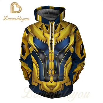 

Avengers Endgame Super Villain Thanos Pullover Battle Suit Hoodies Cosplay Costume Sweatshirts for Men Hip Hop Streetwear Hoodie
