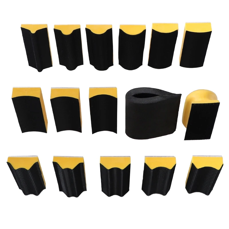 

16Pcs/Set Sanding Pad 40x100Mm Shaped Hand Sanding Block Sanding Disc Grinding Sponge for Hook & Loop Sandpaper Abrasive Tools