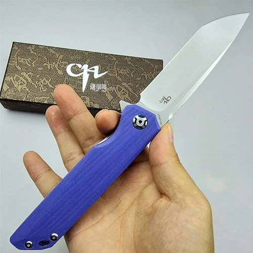 blue CH складной нож D2 Лезвие карманные тактические походные охотничьи ножи для выживания Флиппер CH3507 G10 ручка подарок кухонные фрукты EDC инструменты - Цвет: blue