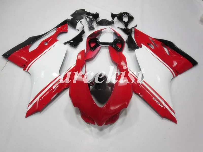 ABS литья под давлением Обтекатели наборы для DUCATI 899 1199 S R Panigale 12 13 14 899R 1199R 1199 S 2012 2013 Красный Белый Хороший