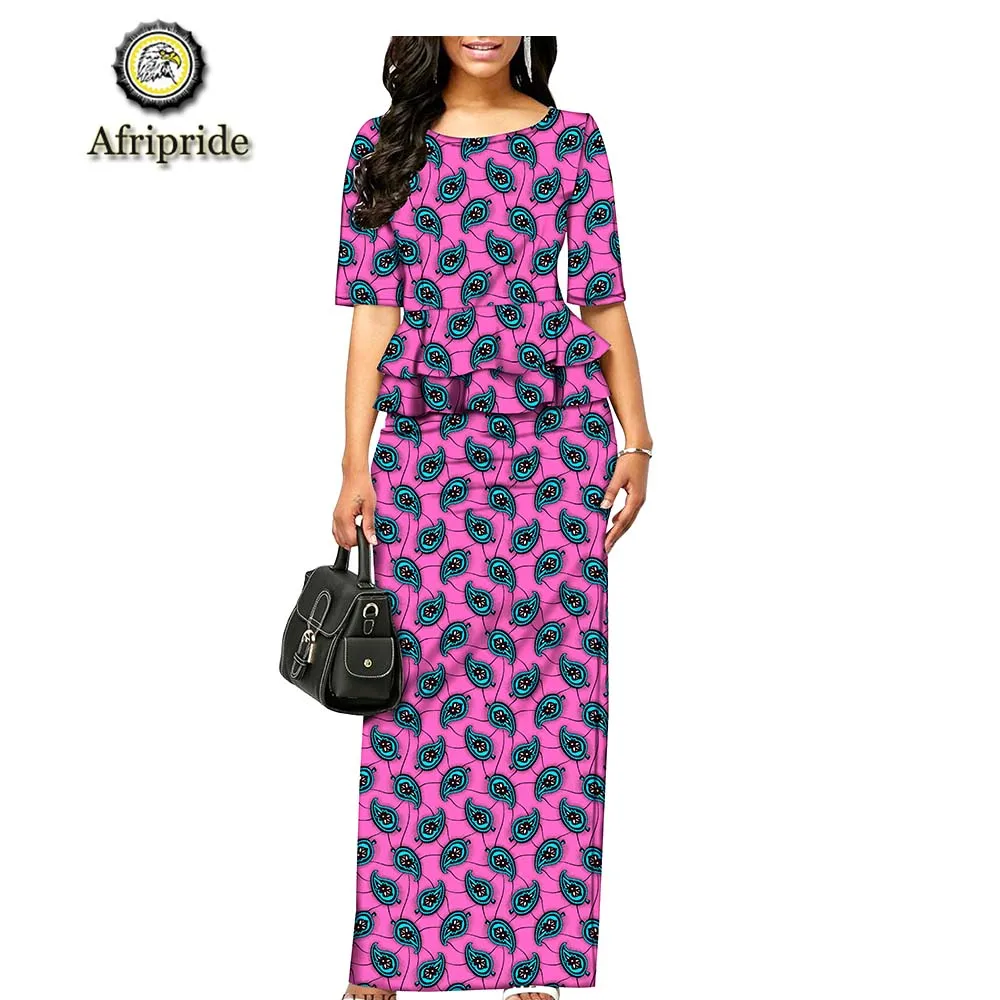 Африканские вечерние платья для женщин Дашики Платье бодикон платье Анкара принт воск батик Анкара ткань AFRIPRIDE S1925055 - Цвет: 265x