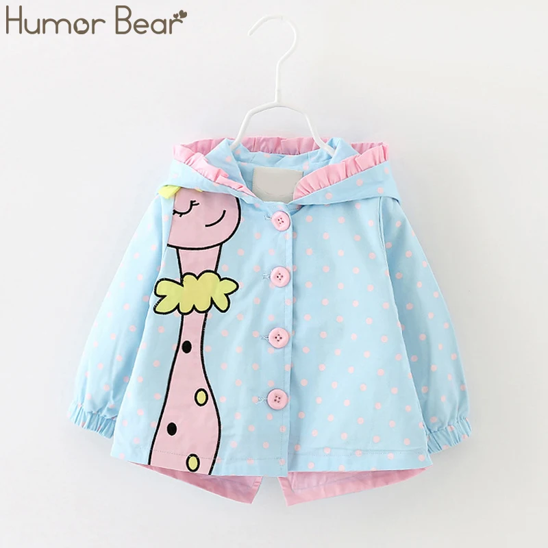 Humor Bear/Детская верхняя одежда; Новинка года; сезон зима-осень; пальто с капюшоном для маленьких девочек; милые Куртки для малышей; детская одежда для девочек