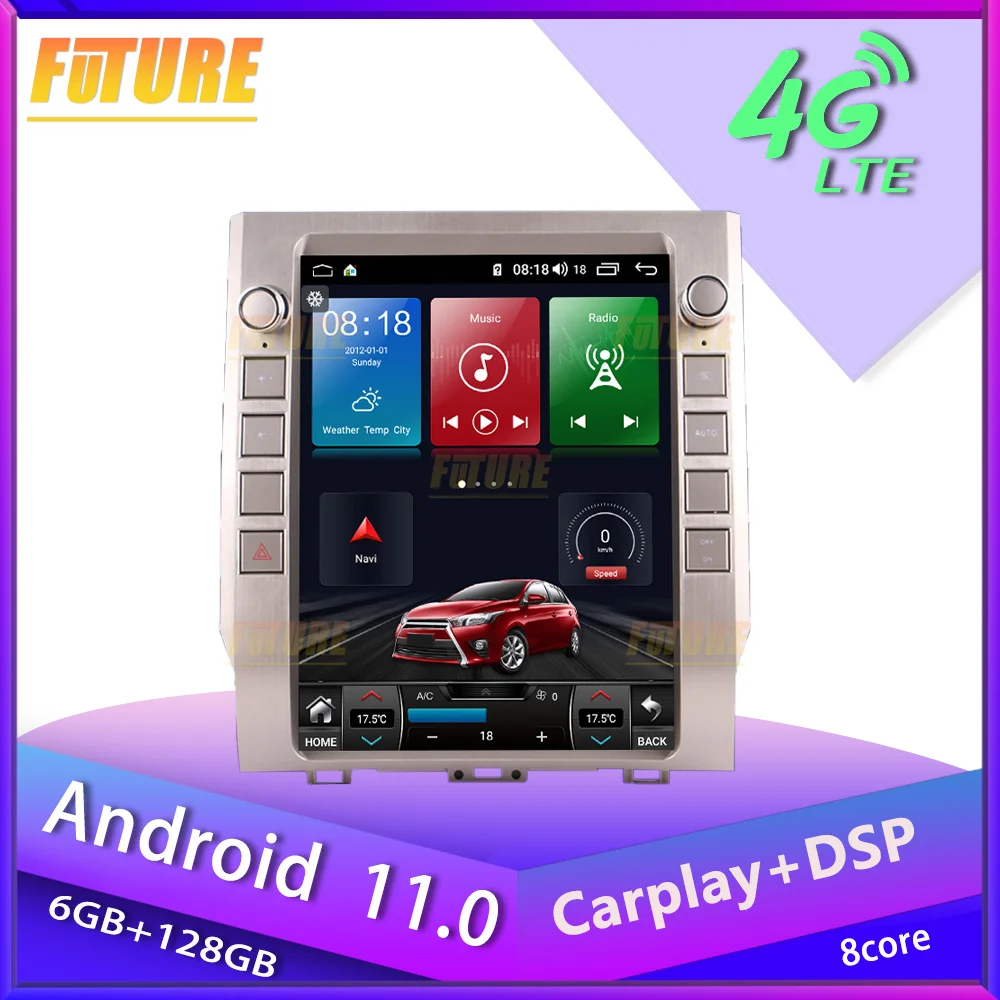 

128G Android 11.0 For Toyota Tundra 2014 2015-2017 Android Car Radio Stereo Multimedia Player GPS Navigation 2 Din DVD Head Unit