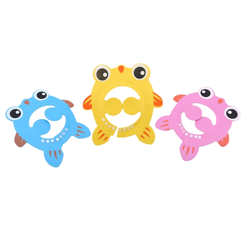 Baby Shower Shampoo Caps Cartoon Wash Hair Kids Bath Visor Hats Adjustable Shield Waterproof Ear Protection Eye Children | Мать и ребенок