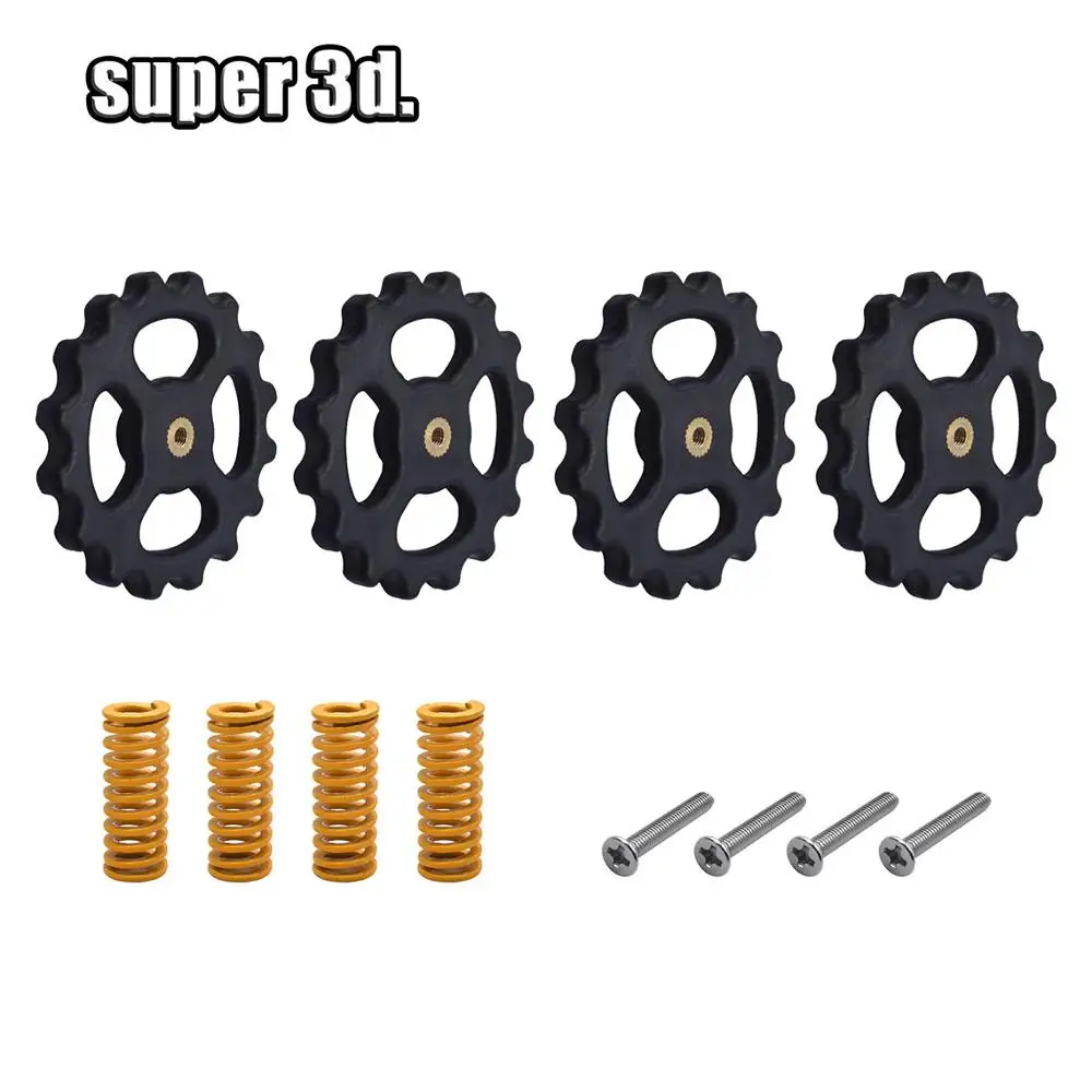 yellow kit 4 компл./лот 3D-принтеры Запчасти с подогревом Весна выравнивания комплект+ M4* 40 Винт и Гайка для Cr10 Ender-3 Um2 Prusa I3 Mk2/mk3 очаг - Цвет: yellow kit