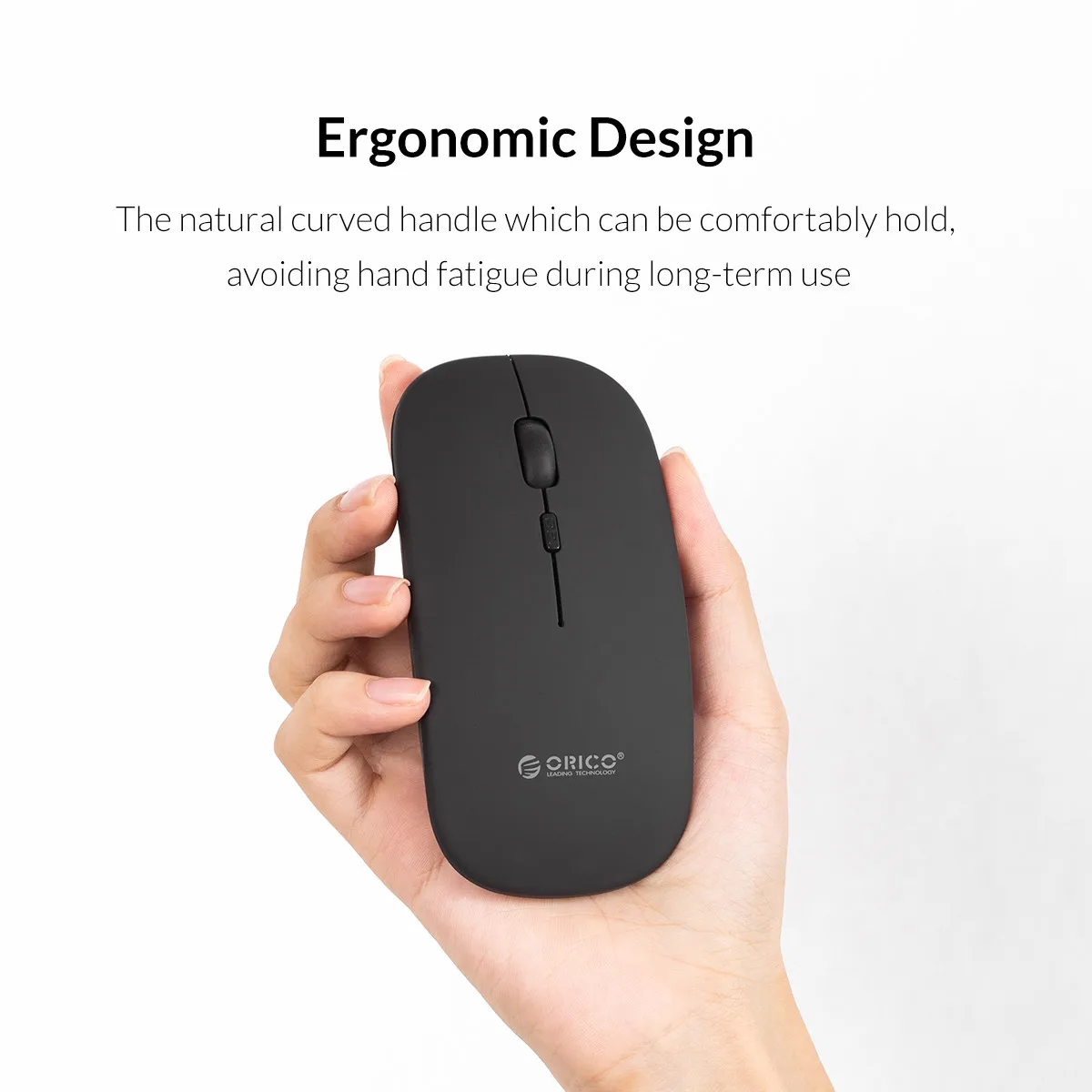 ORICO беспроводная мышь, компьютерная мышь, бесшумная, 2,4 ГГц, мини USB мышь, перезаряжаемая, USB, оптическая, Mice1600 dpi, регулируемая для ПК, ноутбука