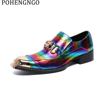 

Hand-Made Multi-Color Men Wedding Social Shoes Luxury Design Party Ball Dress Loafers Formal Men Casual Business Shoes