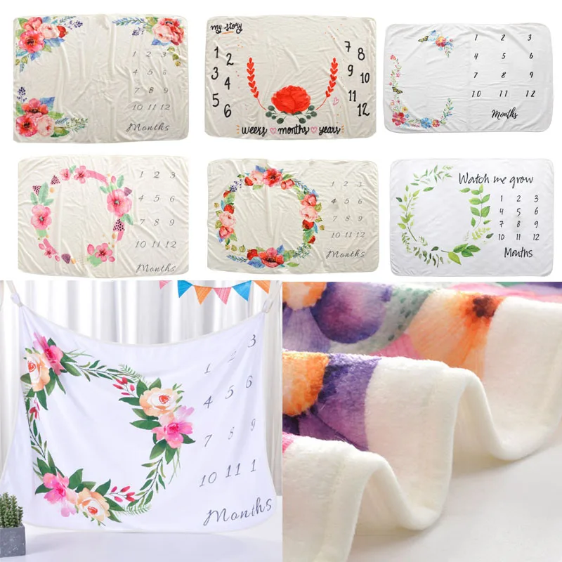 

Baby Newborn Milestone Blanket Photo Background Cloth Male and Female Infants Children Room Photography Props