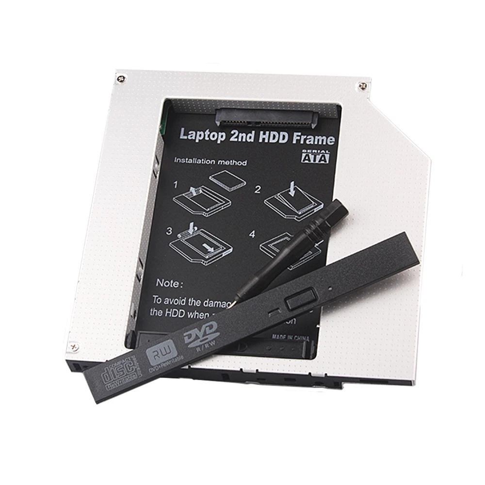 12 7 мм 2nd HDD Caddy IDE To SATA 2 5 &quotSSD чехол для ноутбука hp DELL ACER BenQ Asus lenovo Apple MSI SAMSUNG LG Fujitsu