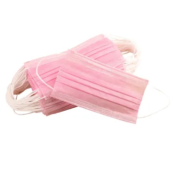 

50Pcs Disposable Mask For Face Fashion Pink Non-Woven 3 Layer Face Masks For Germ Protection For Adults Mascarillas Flag Bandana