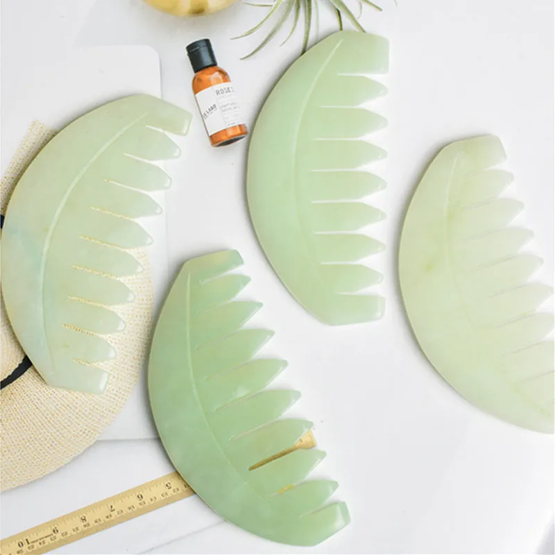 

Advanced Jade Massage Hair Comb Scraping Slate Body Massage Brush Scalp Massage Meridian Comb Hair Care Smooth And Textured
