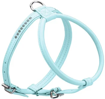 

HUNTER harness for dogs Hunter Smart Modern Art R & S Luxus 40/11 leatherette with crystals blue 27/32 - 38 cm
