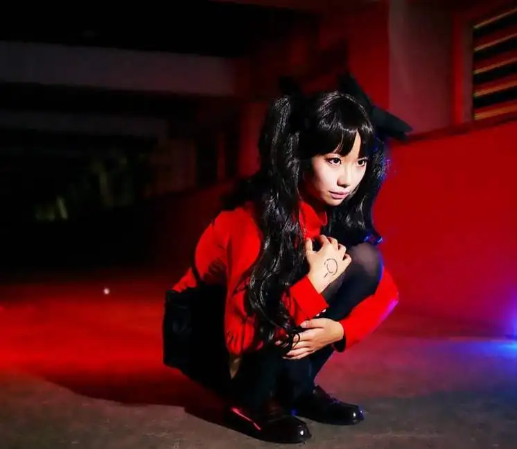 Новинка, аниме, костюм для Хэллоуина, для косплея, Fate/Stay Night Rin Tohsaka, Униформа, платье, Cos, аниме, для женщин, вечерние, парик, ролевые игры