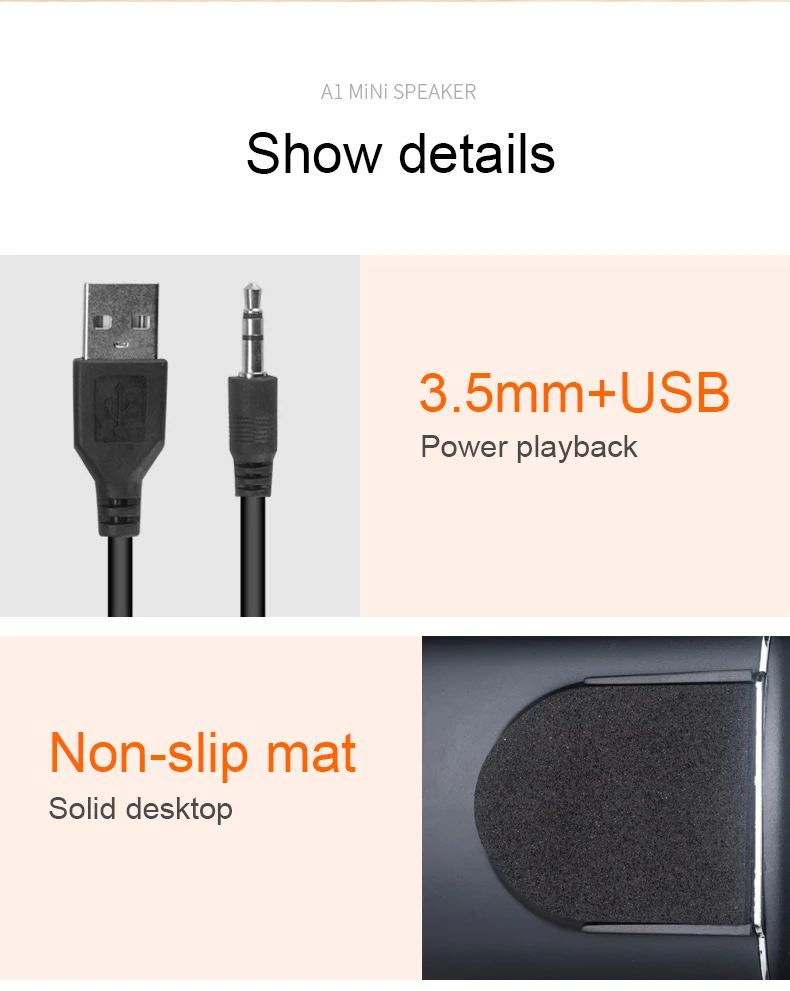A1 мини настольный проводной мультимедийный аудио настольный ноутбук USB 3,5 мм сабвуфер динамик в подарок