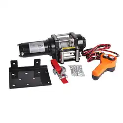 12 V/24 V пляжный грузовик 4000 фунтов электрическая лебедка пляжная лебедка Портативная лебедка