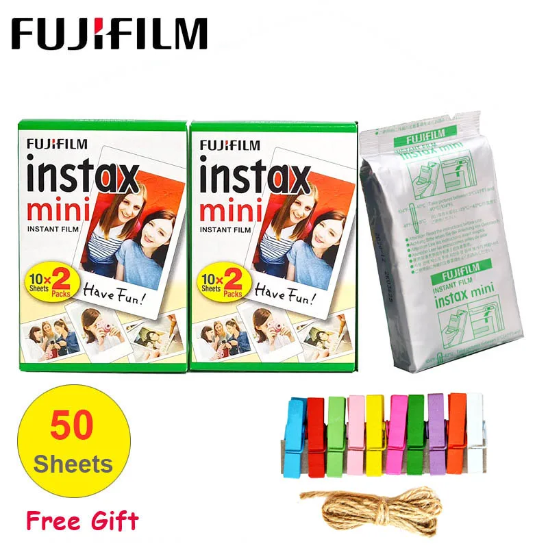 50 sheets 10-100 листов Fujifilm Instax Mini 9 8 пленка белая фотобумага для камеры Polaroid FUJI Instant Mini LiPlay 7s 70 90 - Цвет: 50 sheets