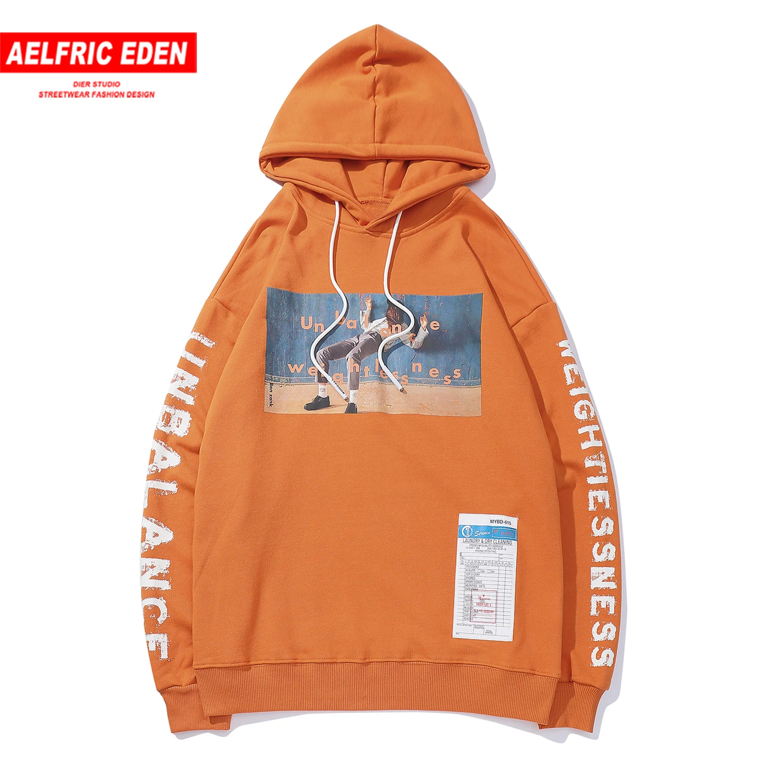 Aelfric Eden Mens Pullover Hoodie Sweatshirt Fashion Pattern Letter Print Sweatshirt Harajuku Streetwear Hoodie