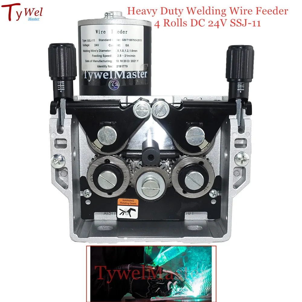 Professional4RollsWeldingWireFeederDC24VWireFeedingAssembly