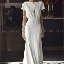 Простые Африканские свадебные платья русалки для женщин, богемное пляжное свадебное платье с рукавом, жемчугом размера плюс, свадебные платья в винтажном стиле