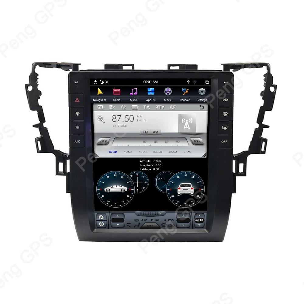 1" 4G+ 64G Android 8,1 Тесла вертикальный экран для Toyota Alphard- аудио плеер в тире Carplay 1920*1080 gps навигация