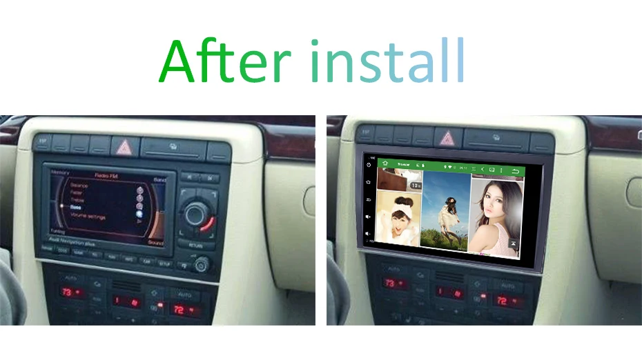 Flash Deal DSP IPS Android 9.0 2 Din Car Multimedia Player dvd GPS Autoradio For Audi/A4/S4 2002-2008 Car Radio PC 2GB WIFI 4G FM obd2 DVR 1