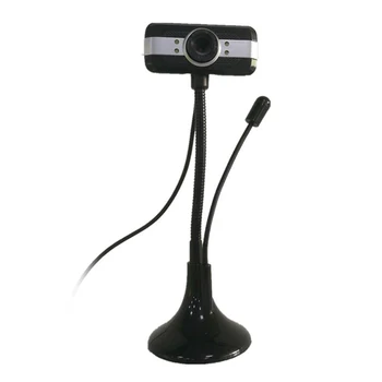 

Flexible Portable 640x480P USB Interface Swivel Hose Non Slip For PC Home Office Plug And Play With Microphone HD Webcam