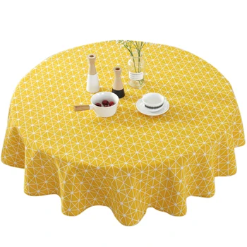

Garden Protective Weeding Decorative Ceremony Birthday Party Table Cloth Printing Banquet Round Design Dining Room Home Hotel