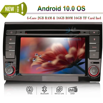 

7" Android 10.0 Autoradio Bluetooth Car Mulitmedia DVD GPS CarPlay+ 4G DAB+ Wifi for FIAT BRAVO 2007--2014