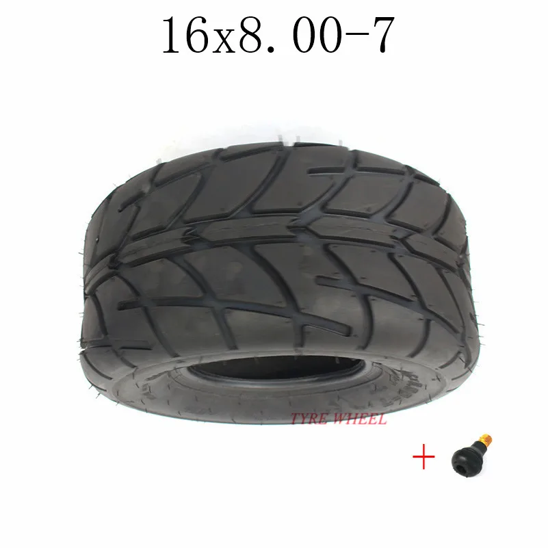 Высокое качество 16x8.00-7 ATV шин fit ATV 50CC, 90CC, 70CC, 110CC, 125CC внешняя бескамерная шина