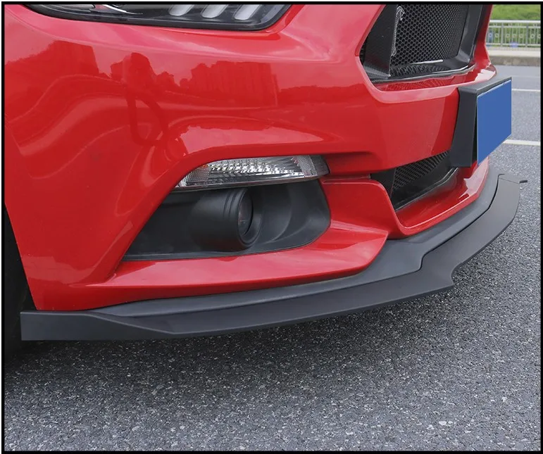 Автомобильные аксессуары передний бампер спойлер разветвители для Ford Mustang PP матовый Blak глянцевый черный не для Shelby GT350