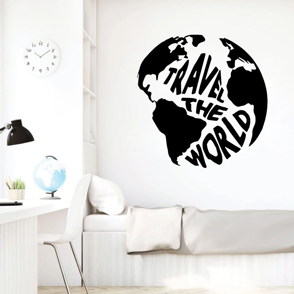

Beauty travel the world Wall Stickers Animal Lover Home Decoration for Living Room Company School Office Decoration Mural