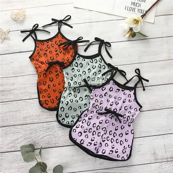 

0-24M Baby Summer Clothing Newborn Infant Kids Boys Girls Bandage Leopard Print Rompers Jumpsuits Cotton Outfits Clothes
