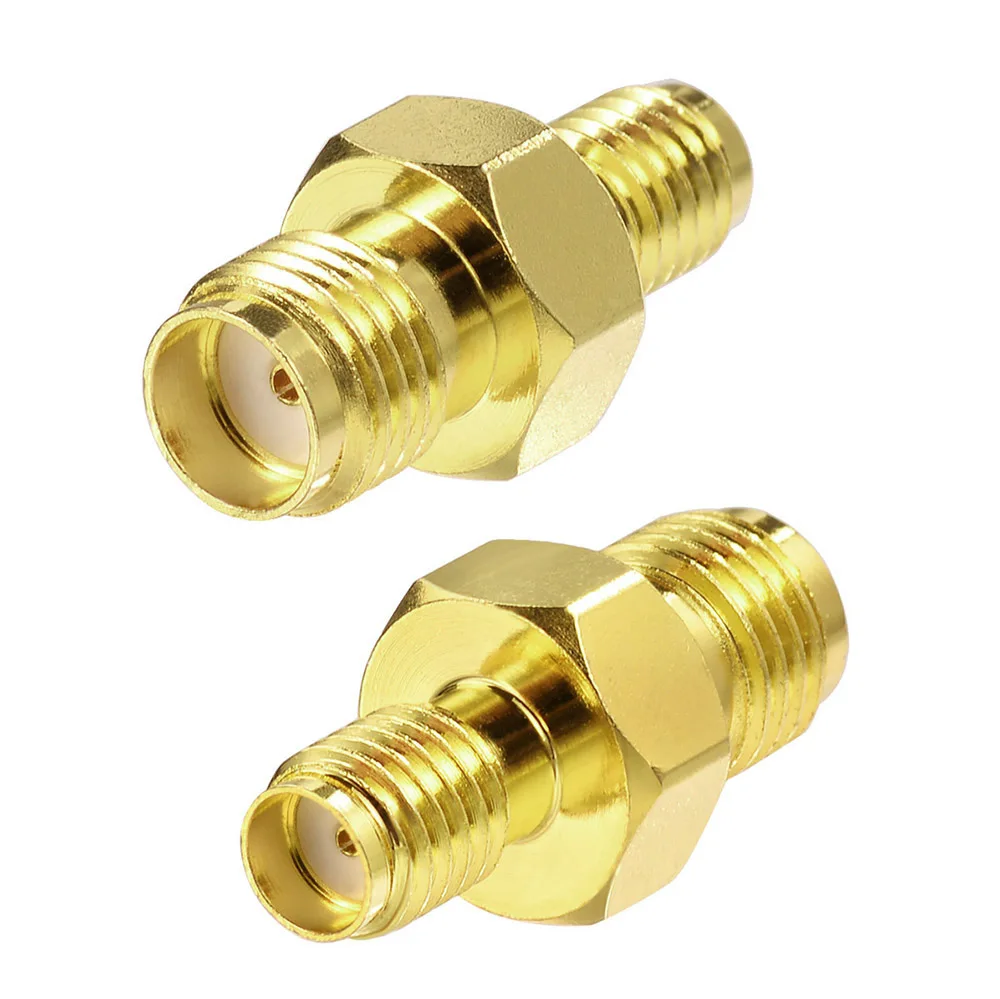 Gold Plated Brass RF Coaxial Connector Adapter 50ohm for Electronic Components