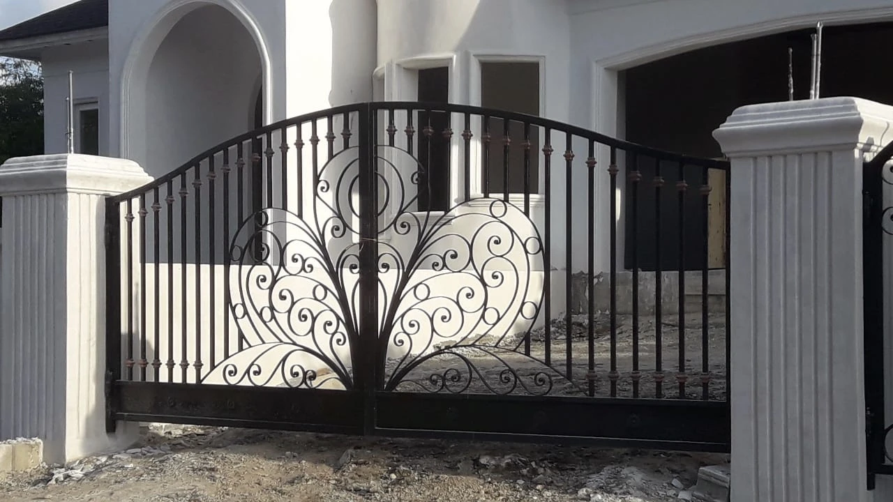 High Quality Wrought Iron Gate Design Simple Main Front Entry Door Iron  Gate Grill Design Retractable Used Iron Garden Gates - Door & Window Grates  - AliExpress