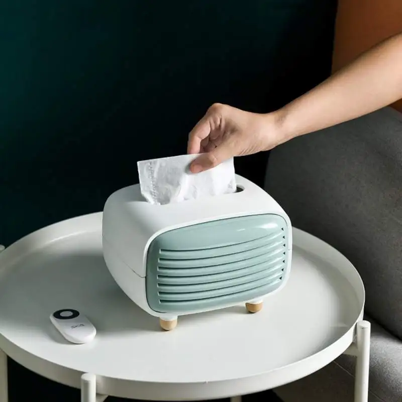 Tissue Box Cover Vintage Radio Napkin Holder Organizer Paper Towel Dispenser Container for Bathroom Car Office home decor