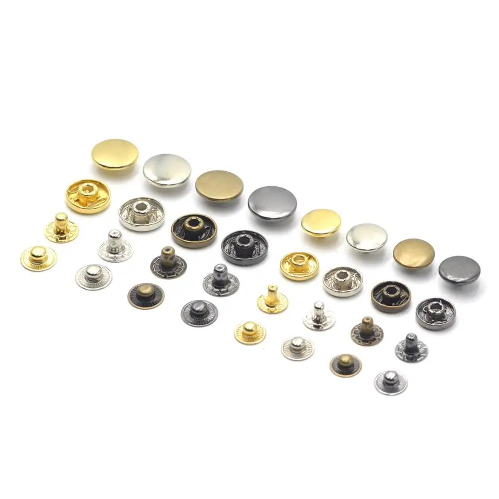 Kalaso  #655 #633 #831 30sets High Quality Brass Material Press Studs Sewing Snap Buttons Fasteners Leather Craft Clothes Bags 5