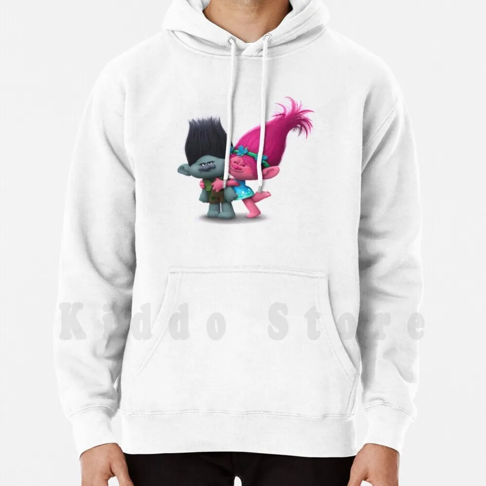 Felpe Con Cappuccio Branch And Princess Trolls A Maniche Lunghe World Tour Trolls World Tour Trolls World Tour World Trolls World Tour