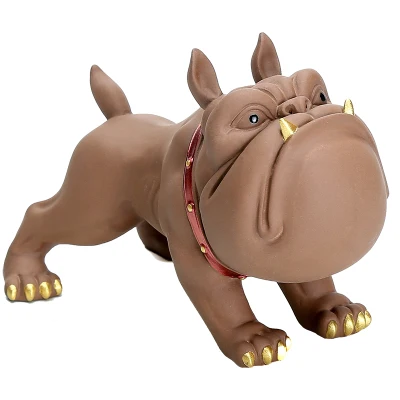 A New Boutique Purple Sand Tea Pet Ornaments Can Raise Kungfu Creative Lucky Cute Dog Mascot Coffee Table Decorations Teaware - Цвет: A