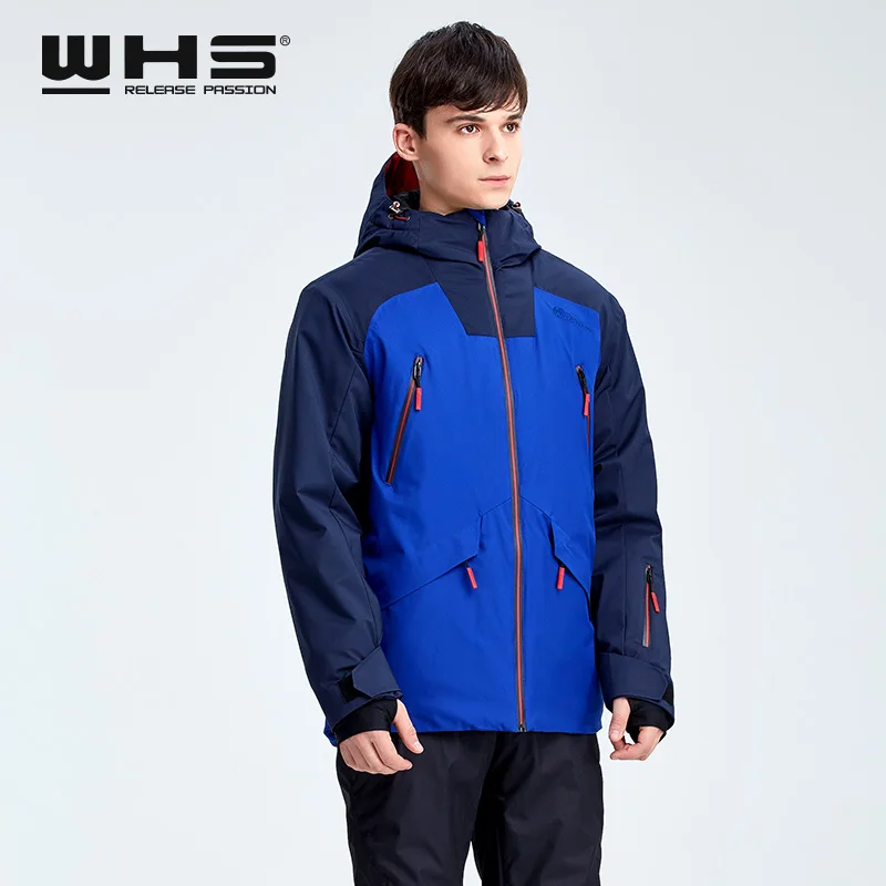 WHS Мужская Куртка для спорта водонепроницаемая Открытый ветрозащитный катание на лыжах пальто одежда спортивная сноуборд пальто Лыжная куртка зима