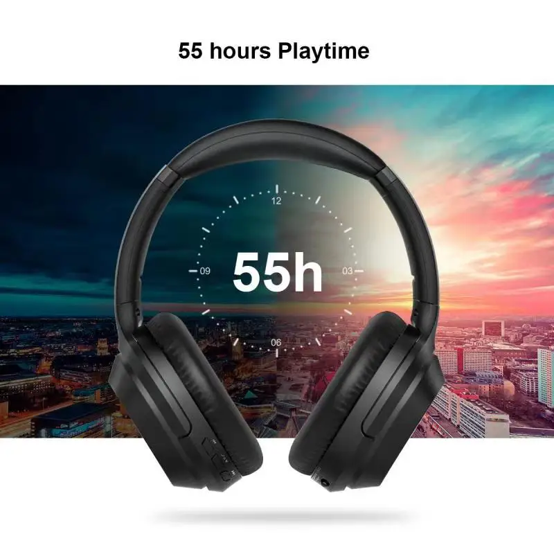 Najtaniej GURSUN M98 ANC aktywne słuchawki z redukcją szumów zestaw słuchawkowy Bluetooth 5.0 słuchawki bezprzewodowe HiF Stereo składane z mikrofonem