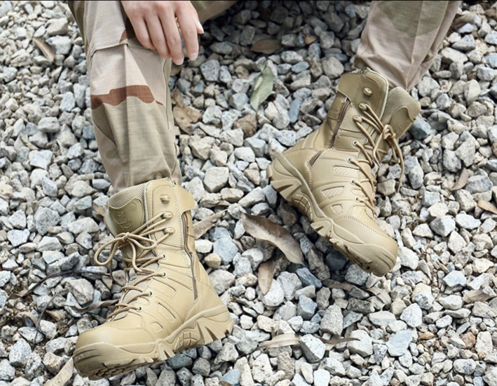 Уличные мужские теплые походные ботинки, военные тактические пустынные армейские ботинки, альпинистские походные новые Нескользящие дышащие водонепроницаемые теплые ботинки