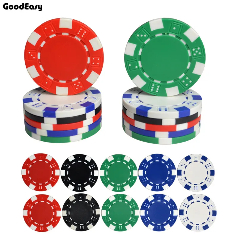 25Pcs Casino ABS Poker Chips Iron Clay Texas Hold'em Poker Metal Coins Black Jack Chips Set Accessories Factory