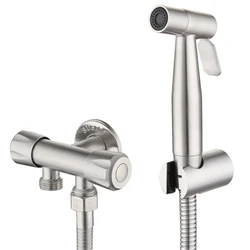 Toilet Bidet Faucets Sprayer Handheld Bidet Sprayer Toilet Stainless Steel Bidet Spray Bathroom Hand Shower Bidet Set Self Clean