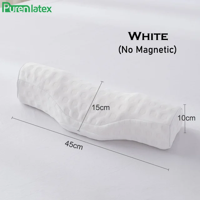 PurenLatex Магнитная терапия пены памяти подушка для наращивания ресниц многофункциональные ортопедические подушки спальные подушки - Цвет: White No Magnetic