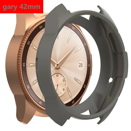 gray 42mm Gear S3 Frontier чехол для samsung Galaxy Watch 46 мм band gear S3 силиконовый защитный чехол Защитный корпус аксессуары для часов - Цвет: gray 42mm