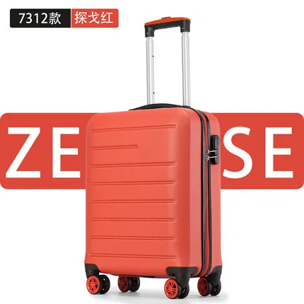 luggage Уникальный Сплошной Цвет 20/24/28 дюймов размер классические модные сумки из натуральной кожи и прокатки Чемодан фирменный туристический чемодан на вращающихся колесиках - Цвет: luggage