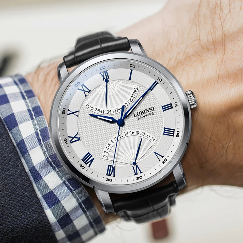 

Men's Watch Switzerland LOBINNI Luxury Brand Watch Men Sapphire Waterproof Auto Date reloj hombre Japan Miyota Movement L3602