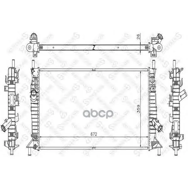 10-25182-Sx_радиатор Системы Охлаждения! Mazda 3, Ford Focus Ii/C-Max 1.4-2.0 03 Stellox 1025182sx Stellox арт. 1025182SX