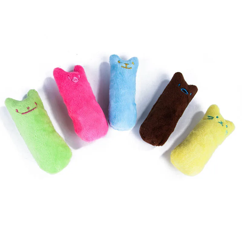 Teeth Grinding Catnip Toys Funny Interactive Plush Cat Toy Pet Chewing Toys Claws Thumb Bite Kitten Cat Toys For Cats 9.5*4cm